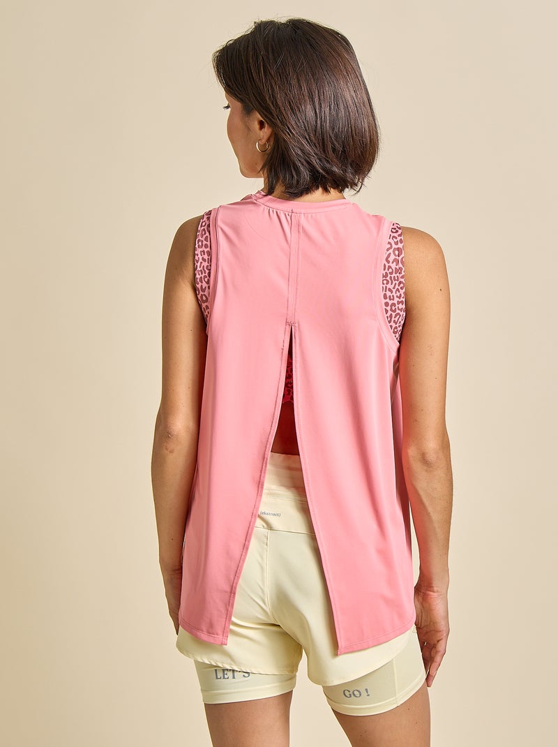 Canotta sportiva con coppe integrate - (ekstract) Rosa - Kiabi