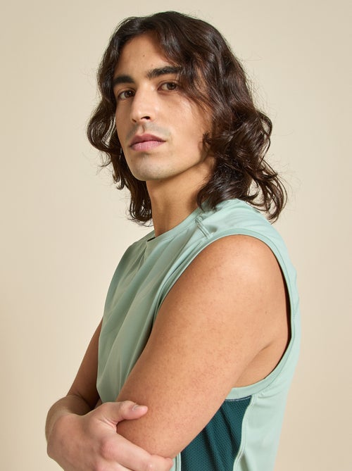 Canotta sportiva con inserti in mesh sui lati - (ekstract) - Kiabi