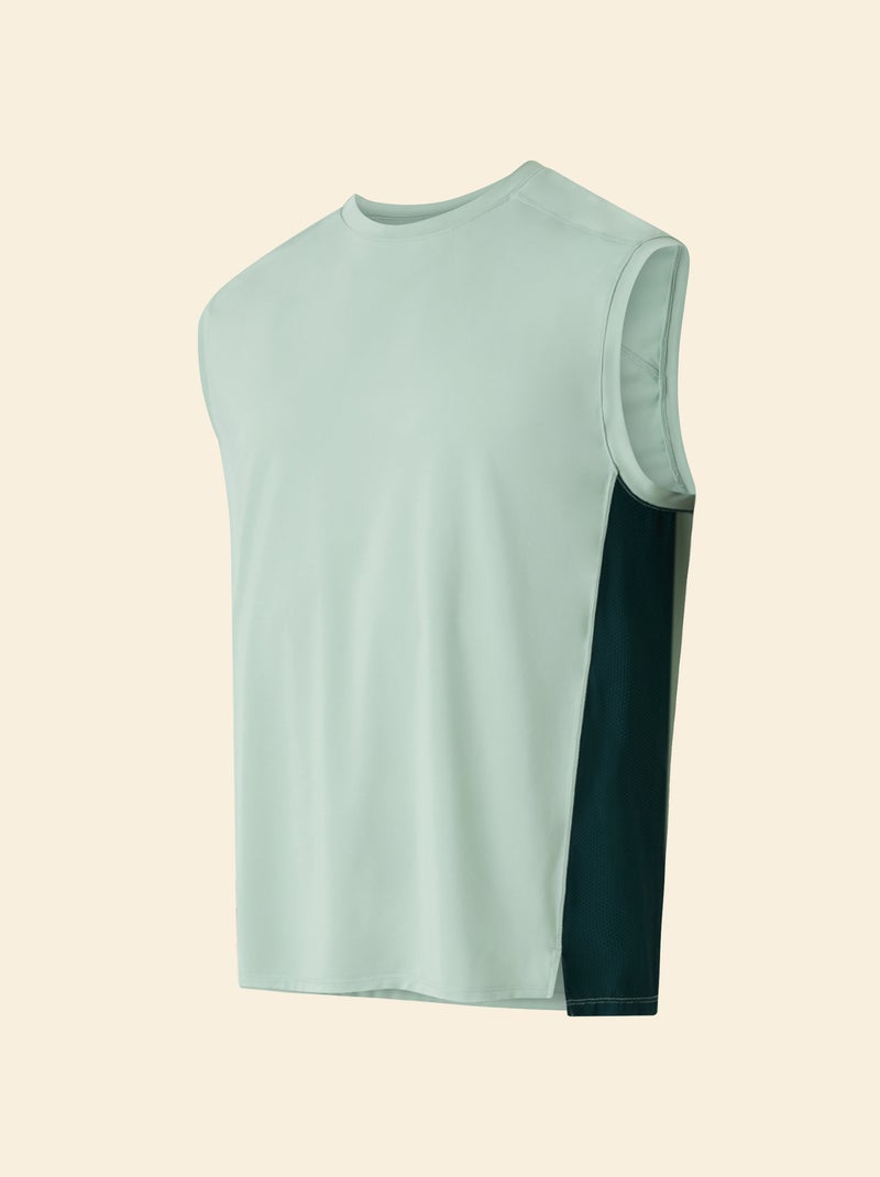 Canotta sportiva con inserti in mesh sui lati - (ekstract) Verde - Kiabi
