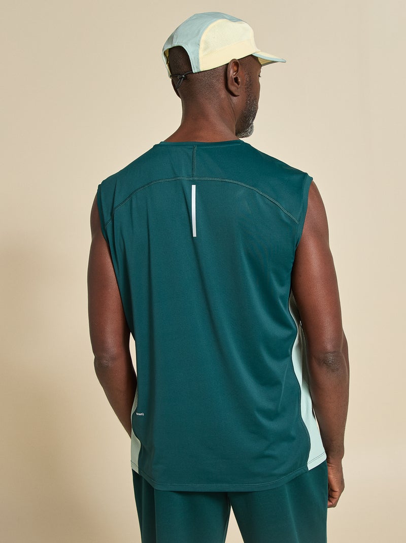 Canotta sportiva con inserti in mesh sui lati - (ekstract) Verde - Kiabi