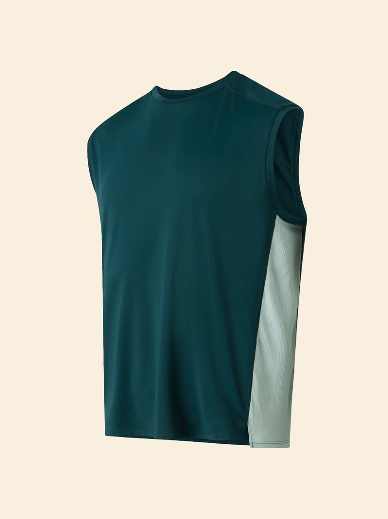 Canotta sportiva con inserti in mesh sui lati - (ekstract) Verde - Kiabi