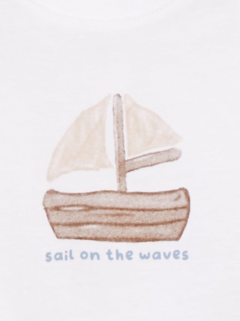 Canotta stampa 'barca' Bianco - Kiabi