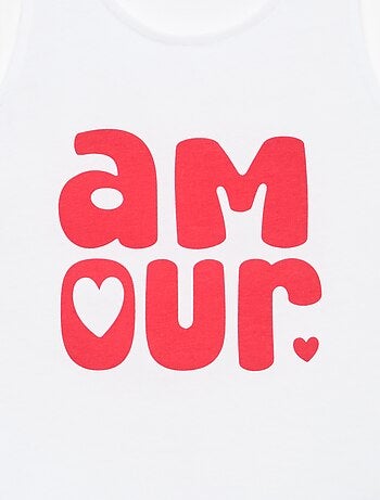 Canotta stampata con collo rotondo