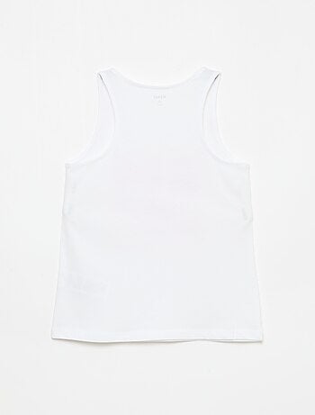 Canotta stampata con collo rotondo