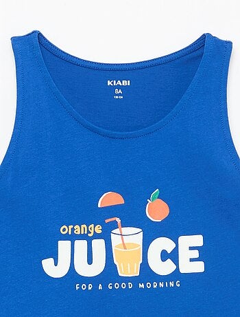 Canotta stampata con collo rotondo