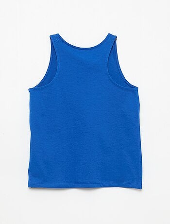 Canotta stampata con collo rotondo