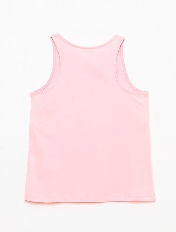 Canotta stampata con collo rotondo