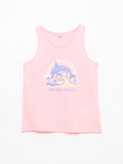 Canotta stampata con collo rotondo - Kiabi