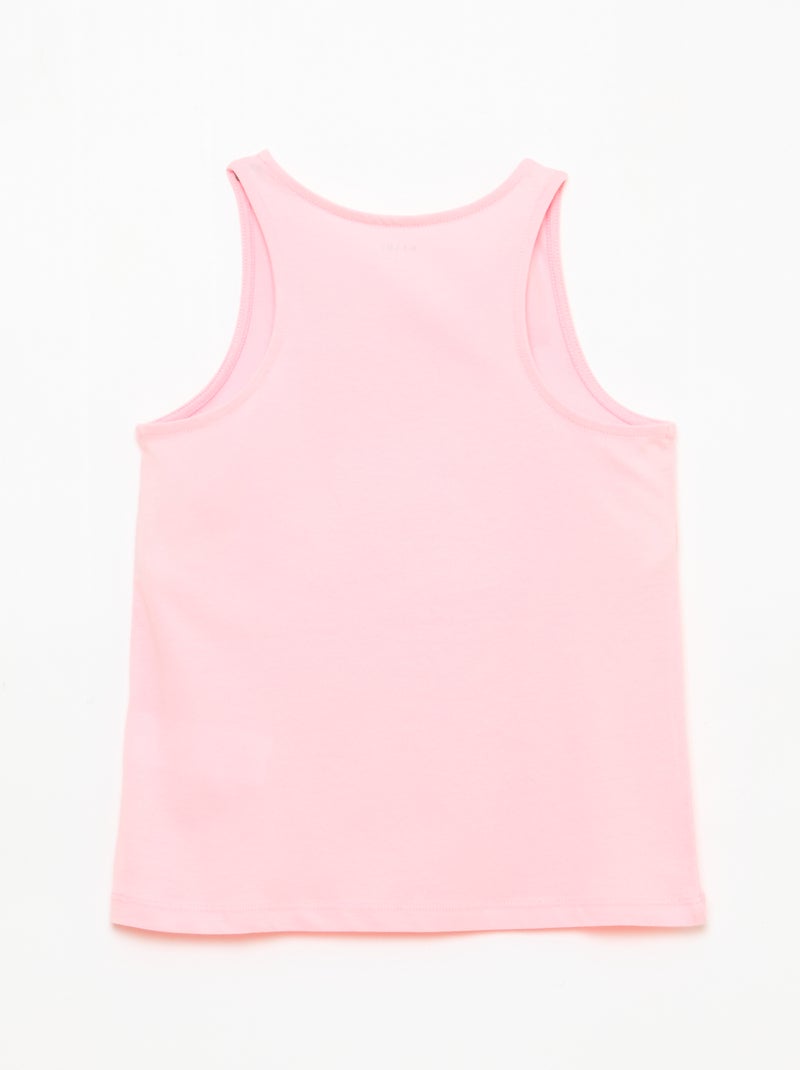 Canotta stampata con collo rotondo Rosa - Kiabi