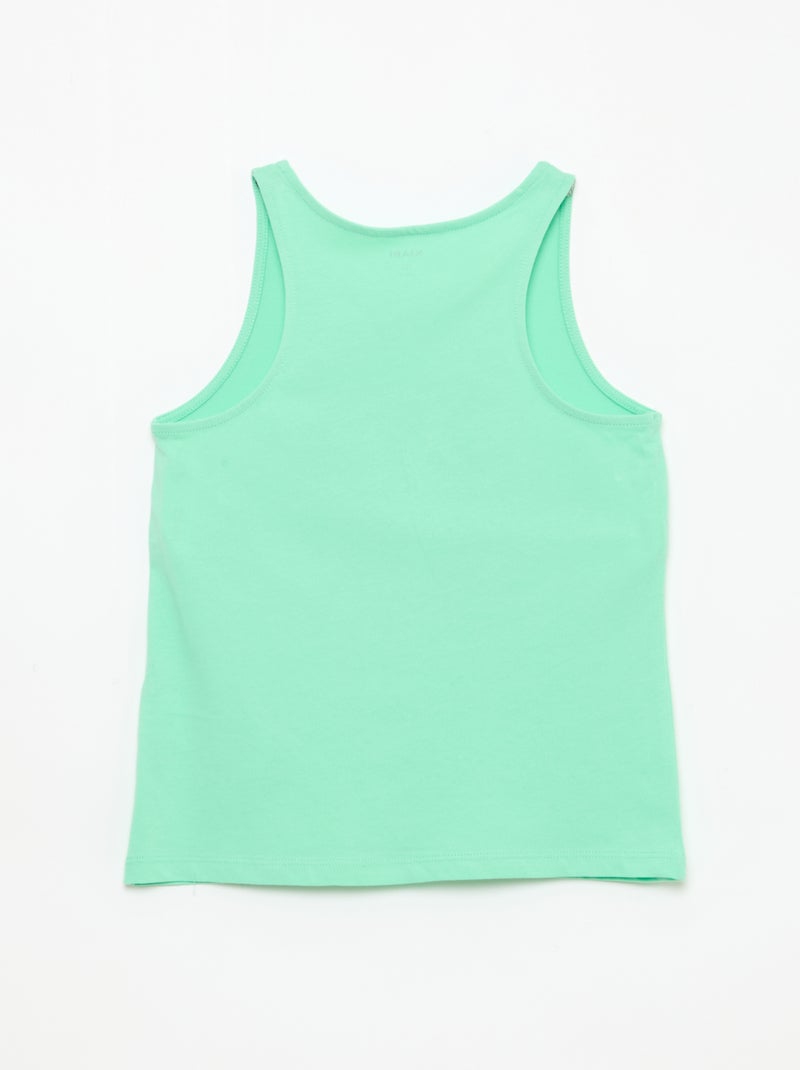 Canotta stampata con collo rotondo Verde - Kiabi