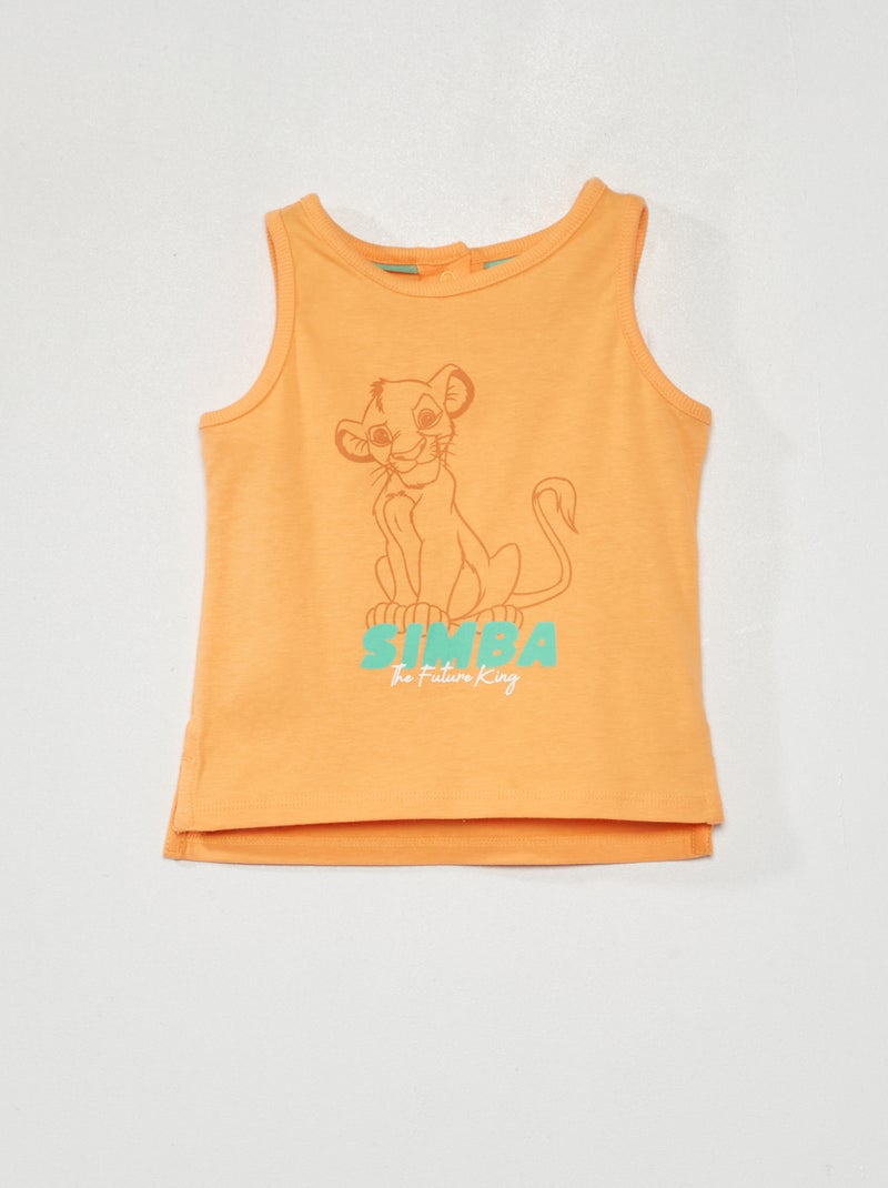 Canotta stampata 'Disney' 'Simba' ARANCIONE - Kiabi
