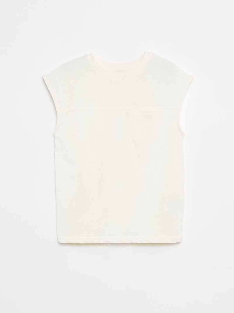 Canotta taglio loose con cut-out sul petto BEIGE - Kiabi