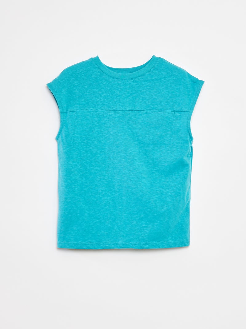 Canotta taglio loose con cut-out sul petto BLU - Kiabi