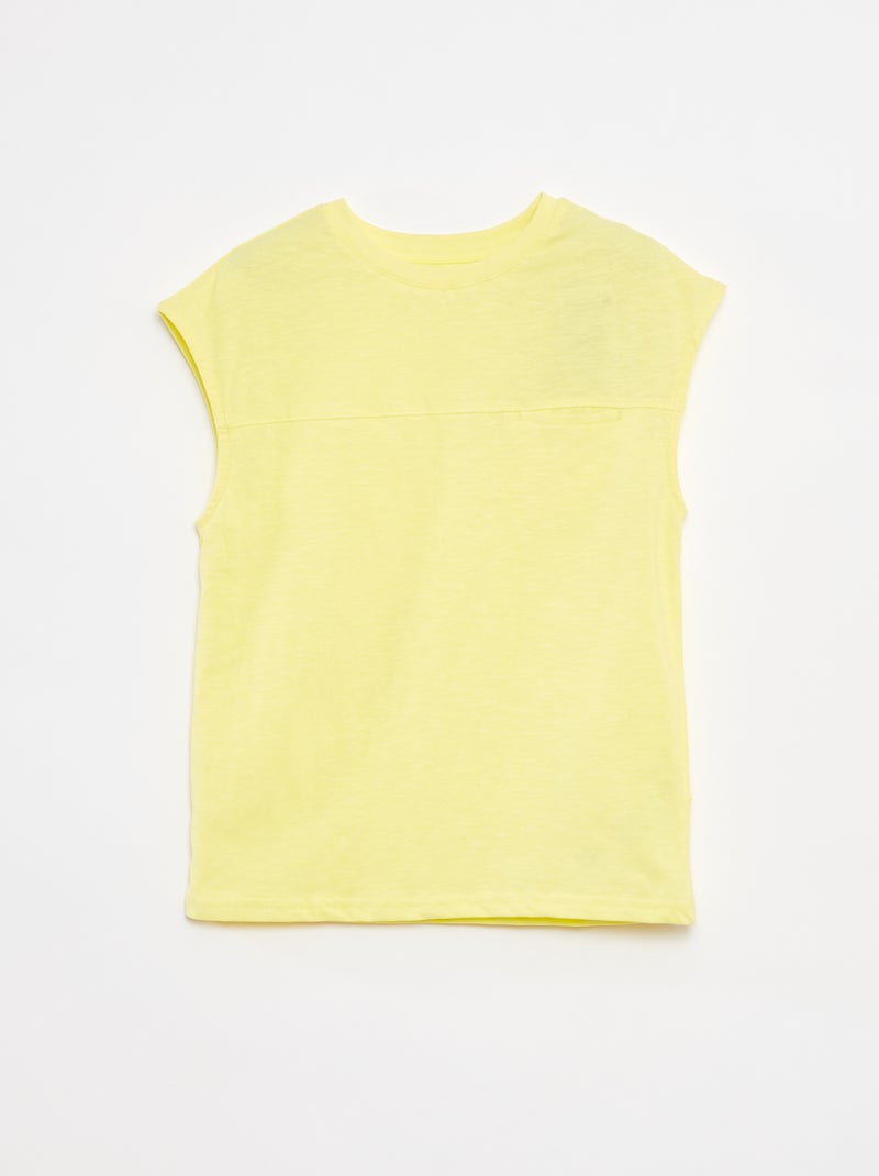 Canotta taglio loose con cut-out sul petto GIALLO - Kiabi