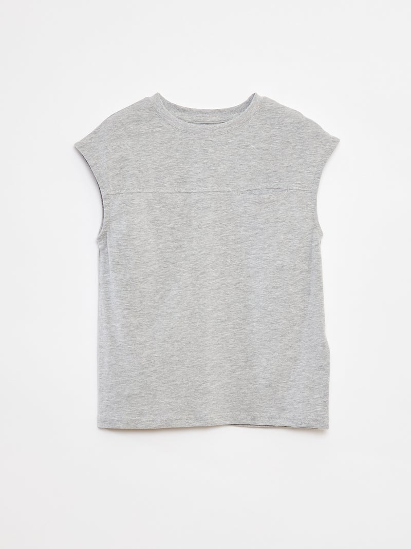 Canotta taglio loose con cut-out sul petto GRIGIO - Kiabi