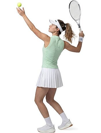 Canotta tennis mezza zip donna tennis donna rally-w light