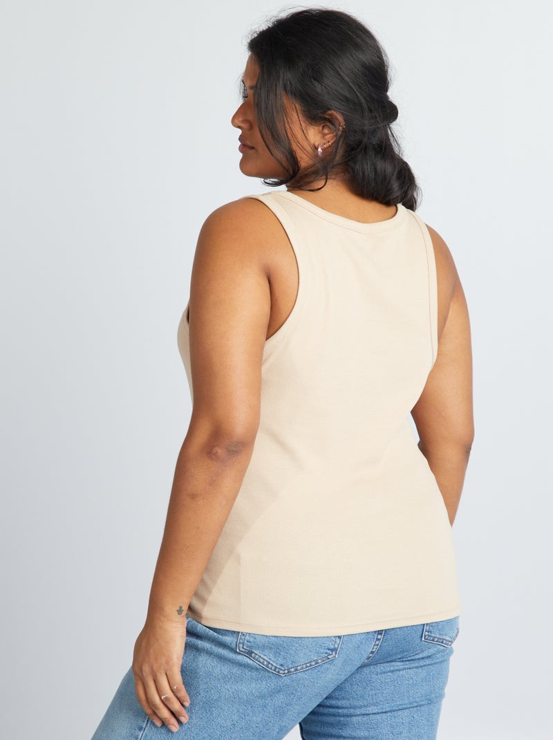 Canotta tinta unita BEIGE - Kiabi