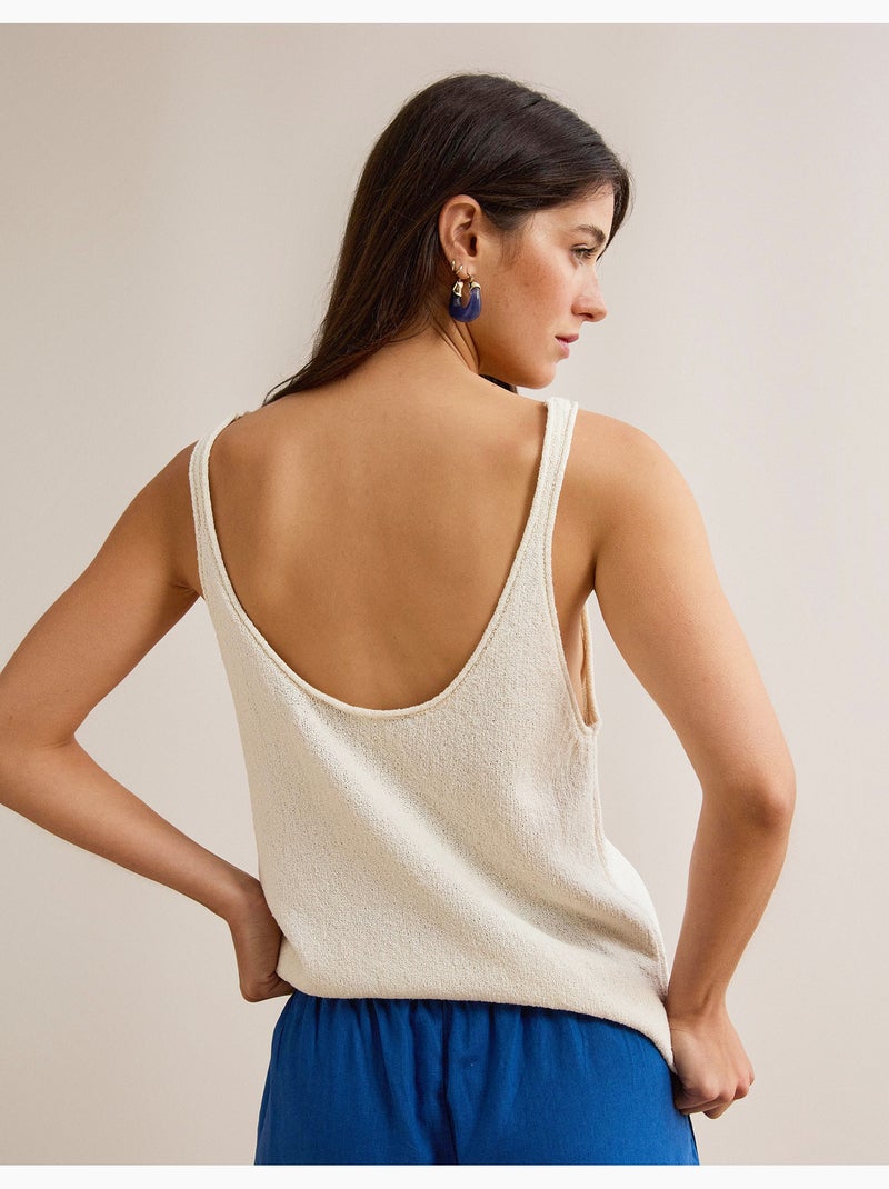 Canottiera a coste, mo fashion Beige - Kiabi