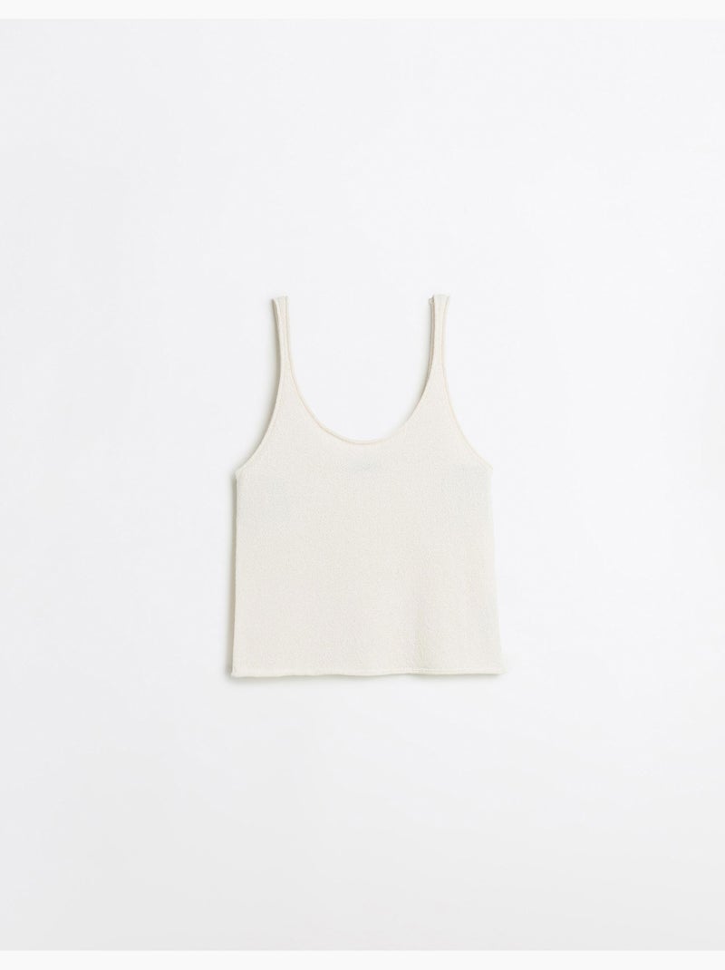 Canottiera a coste, mo fashion Beige - Kiabi