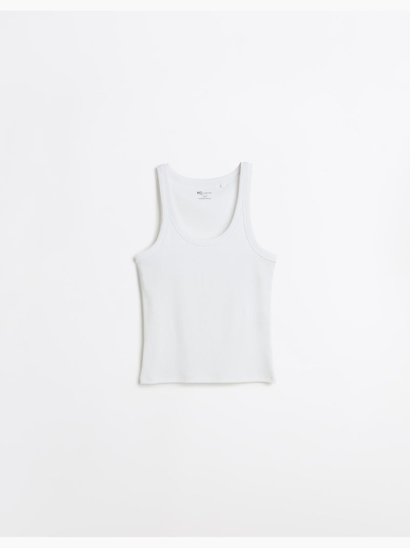 Canottiera a coste, MO Fashion Bianco - Kiabi