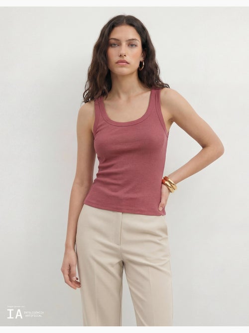 Canottiera a coste, MO Fashion - Kiabi Canottiera a coste, MO Fashion - Kiabi