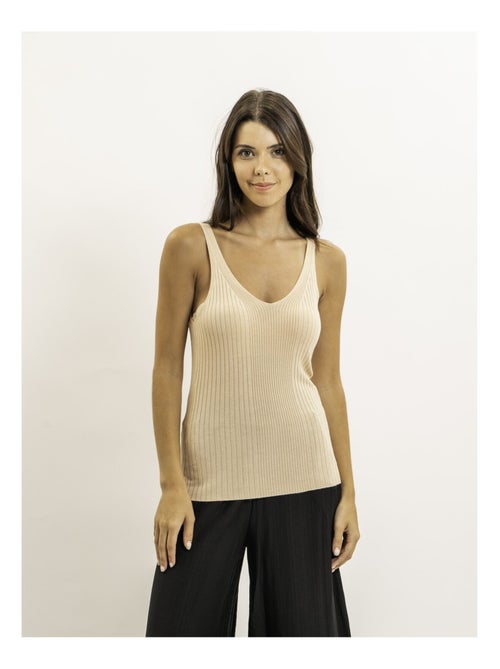 Canottiera a costine lurex FUJIA - Kiabi