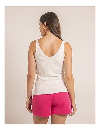 Canottiera a costine lurex FUJIA