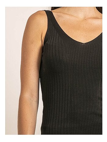 Canottiera a costine lurex FUJIA