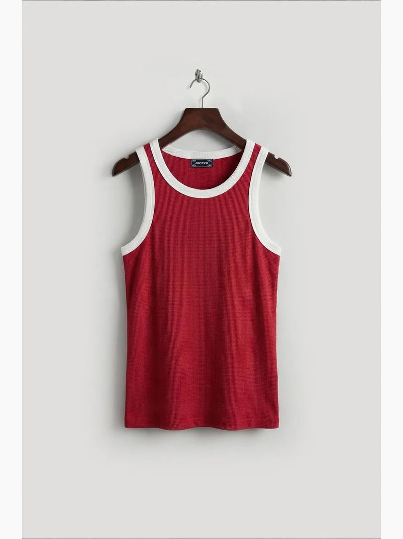Canottiera cotone giesto Rosso - Kiabi