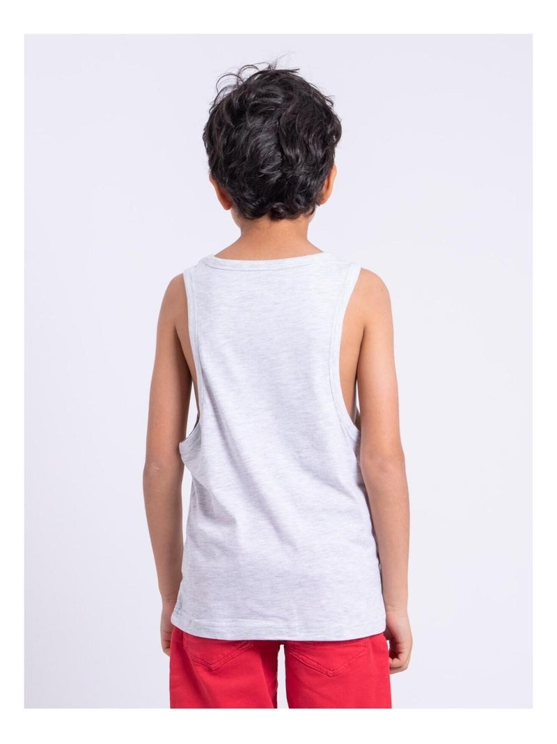 Canottiera girocollo puro cotone NABODY-J Grigio chiaro - Kiabi