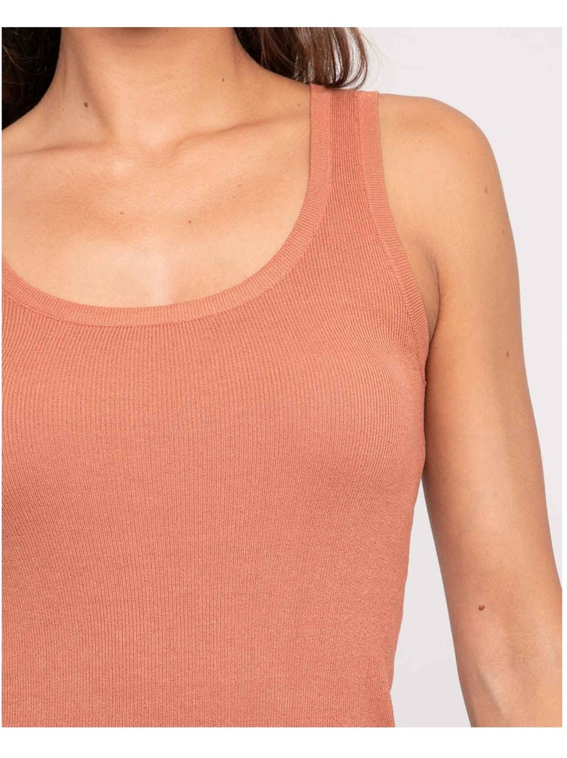 Canottiera in maglia FALYA Rosso mattone - Kiabi