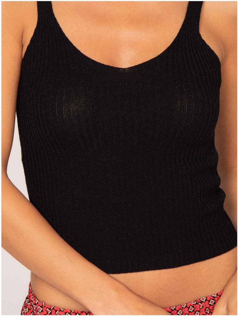 Canottiera in maglia FERIEL Nero - Kiabi