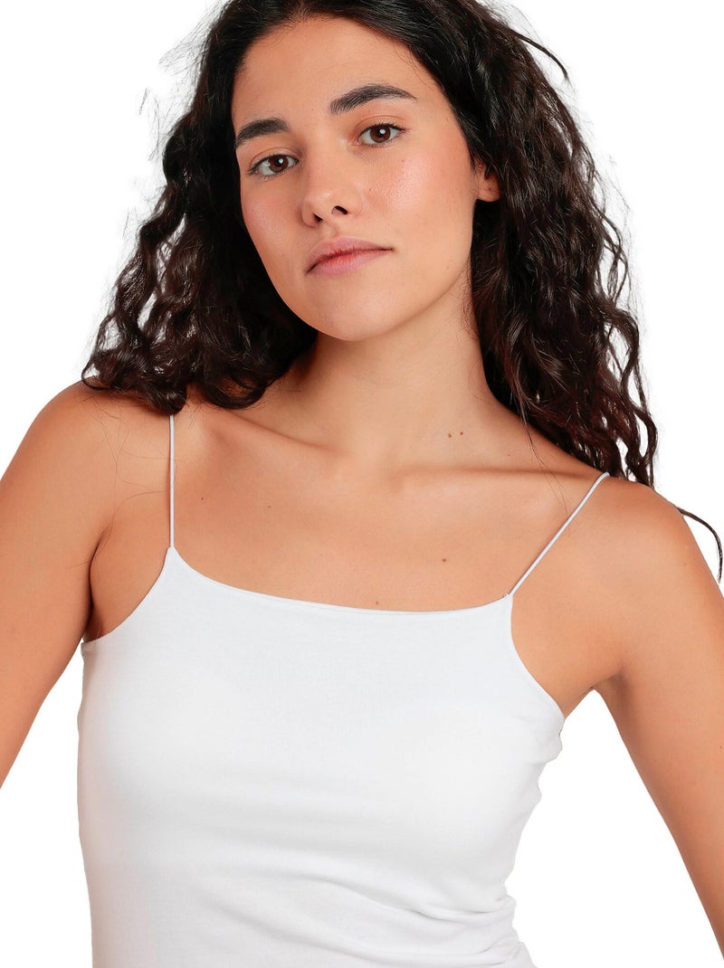 Canottiera intima invisibile con spalline da donna ADMAS Bianco - Kiabi
