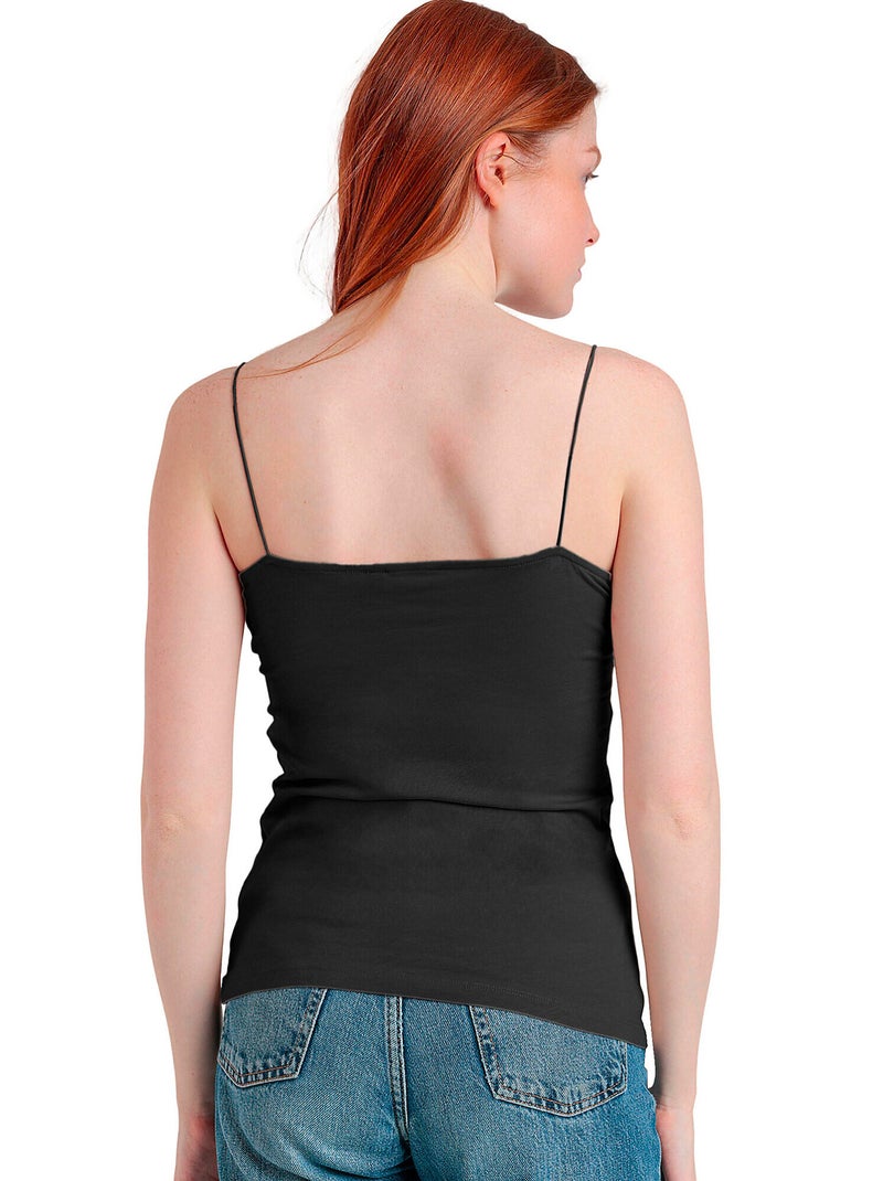 Canottiera intima invisibile con spalline da donna ADMAS Nero - Kiabi