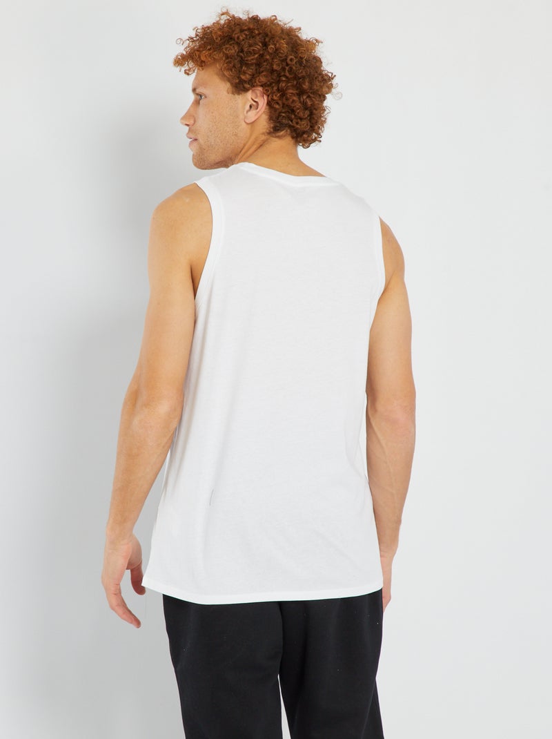 Canottiera notte tinta unita Bianco - Kiabi