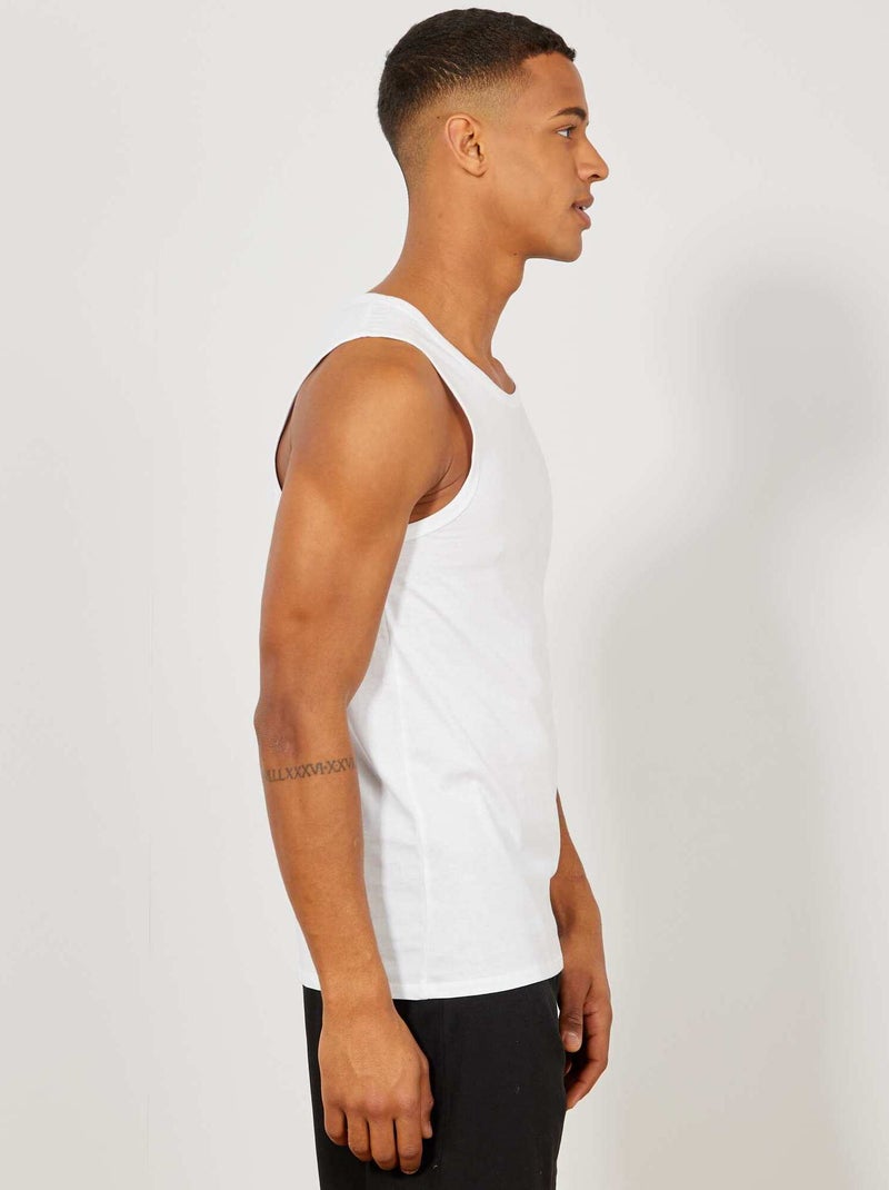 Canottiera notte tinta unita Bianco - Kiabi