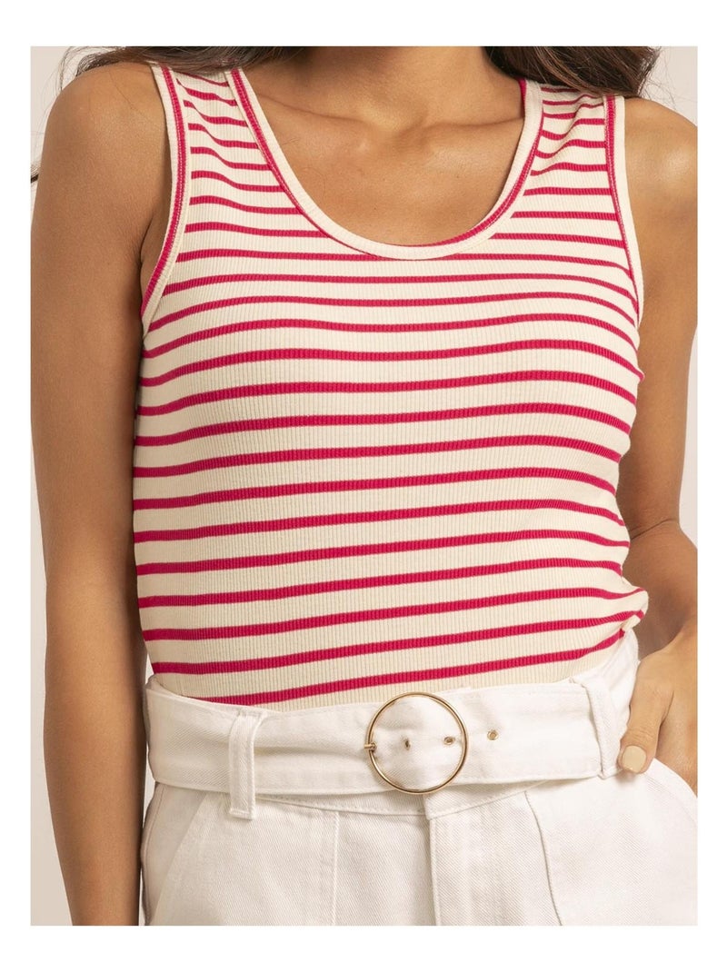 Canottiera rayures FORALIA Rosa fucsia - Kiabi