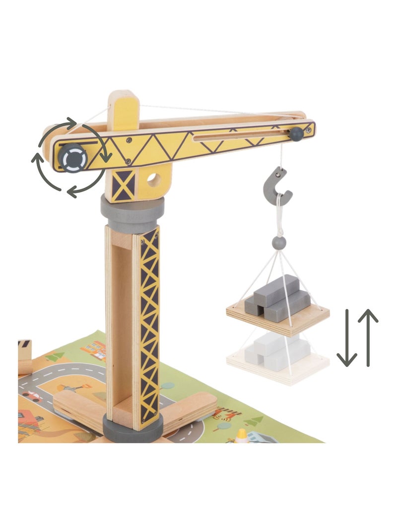 Cantiere edile in legno grande gru e veicoli Mamabrum N/D - Kiabi