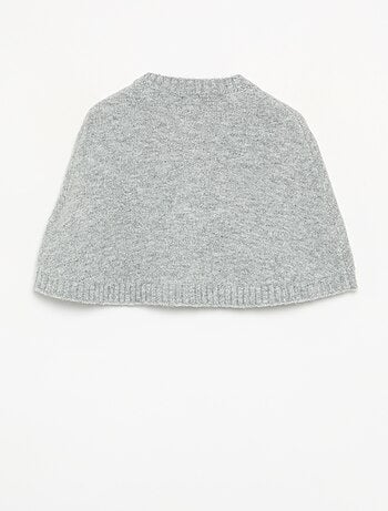 Cappa in maglia con fiocchi in velluto