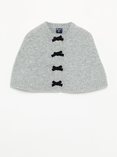 Cappa in maglia con fiocchi in velluto - Kiabi