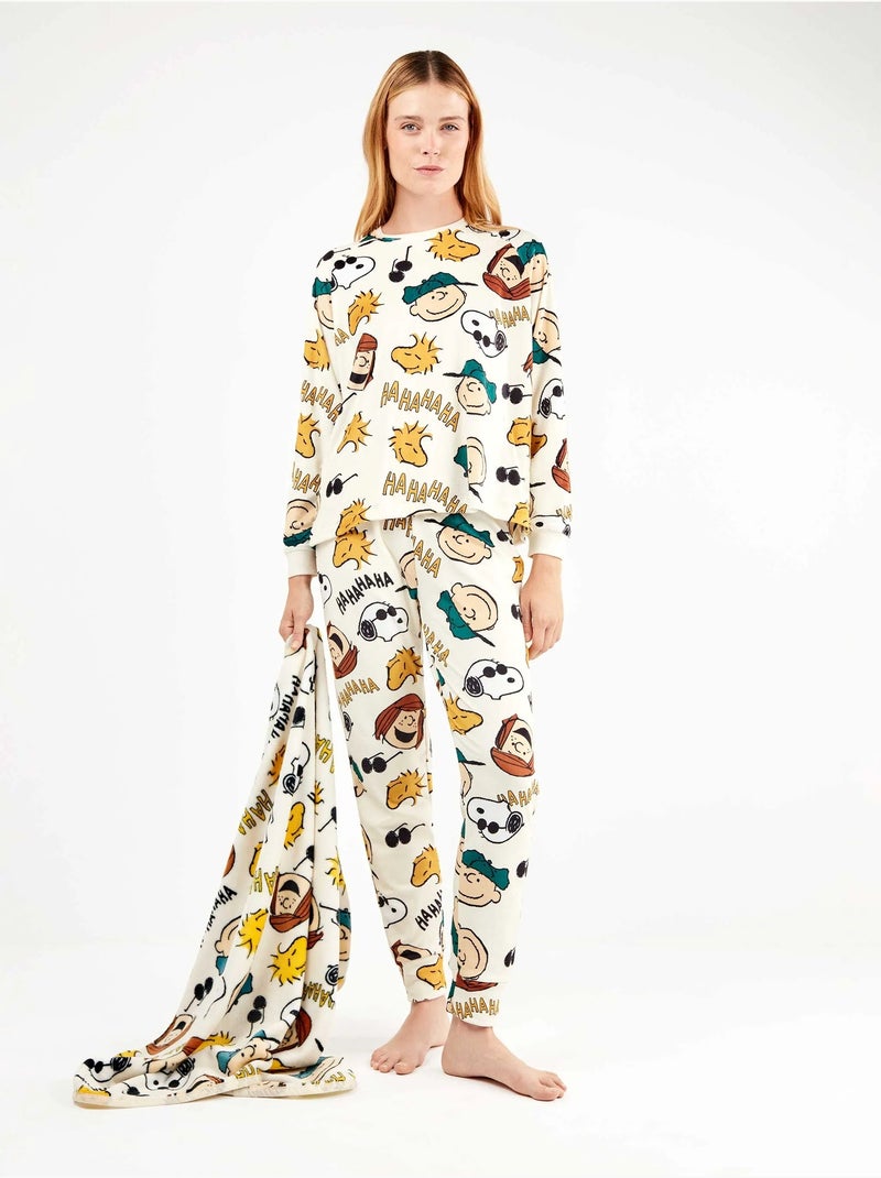 Cappa polare trasformabile in coperta peanuts Multicolore - Kiabi