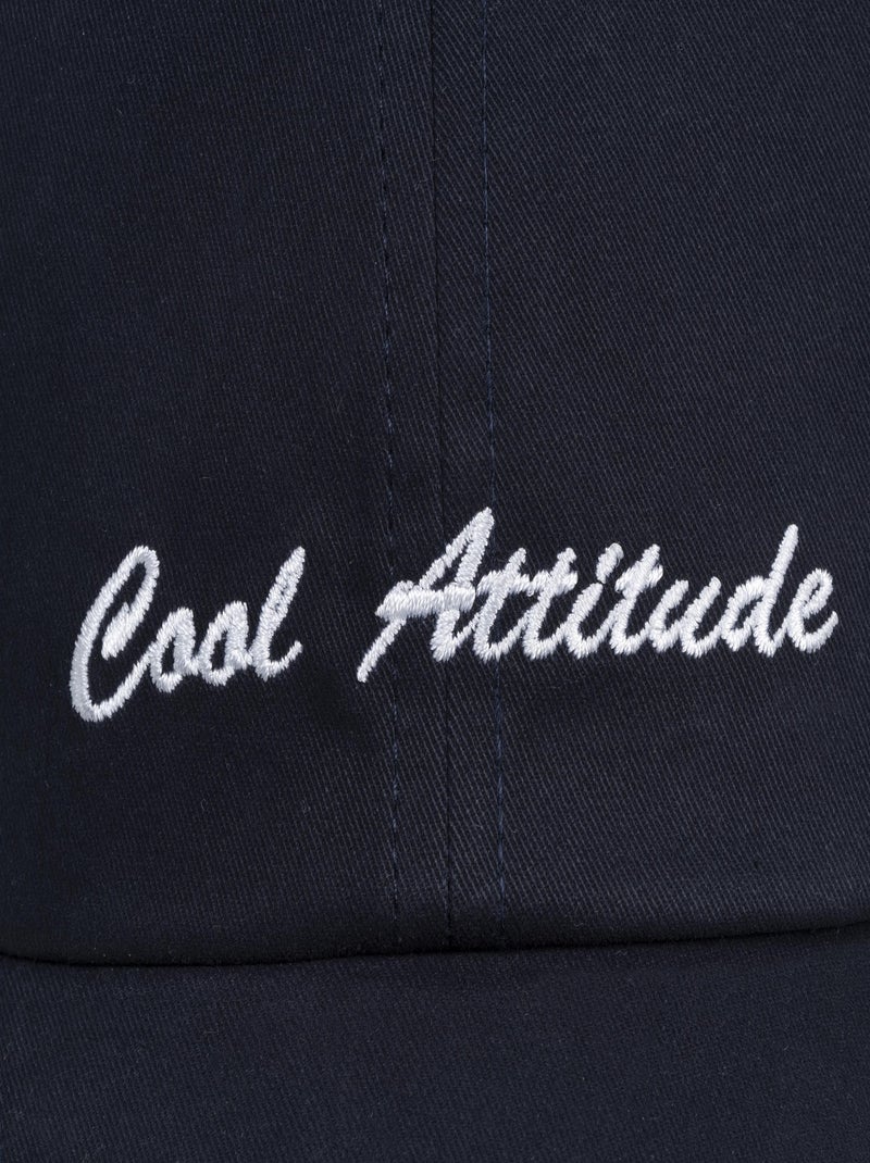 Cappellino 100% cotone, regolabile, messaggio Happy Kid ricamato unisex bambino Isotoner Blu marino - Kiabi
