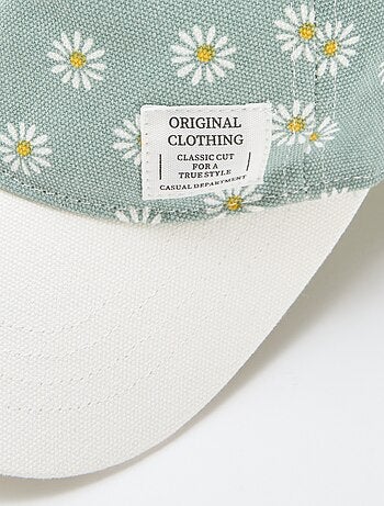 Cappellino a fantasia regolabile con velcro