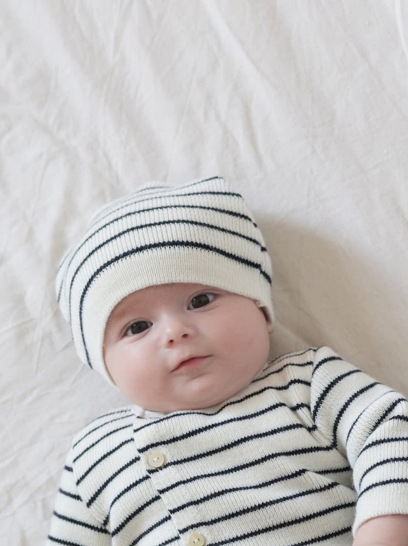Cappellino a Righe Bianco Blu - Kiabi