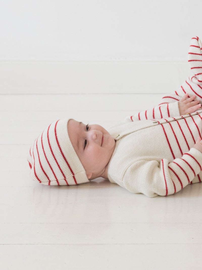 Cappellino a Righe Bianco Rosso - Kiabi