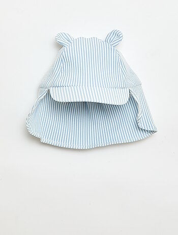 Cappellino a righe con coprinuca e orecchie