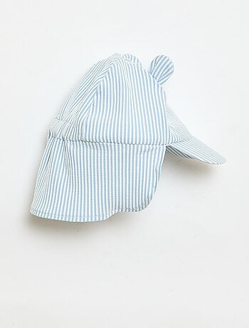 Cappellino a righe con coprinuca e orecchie
