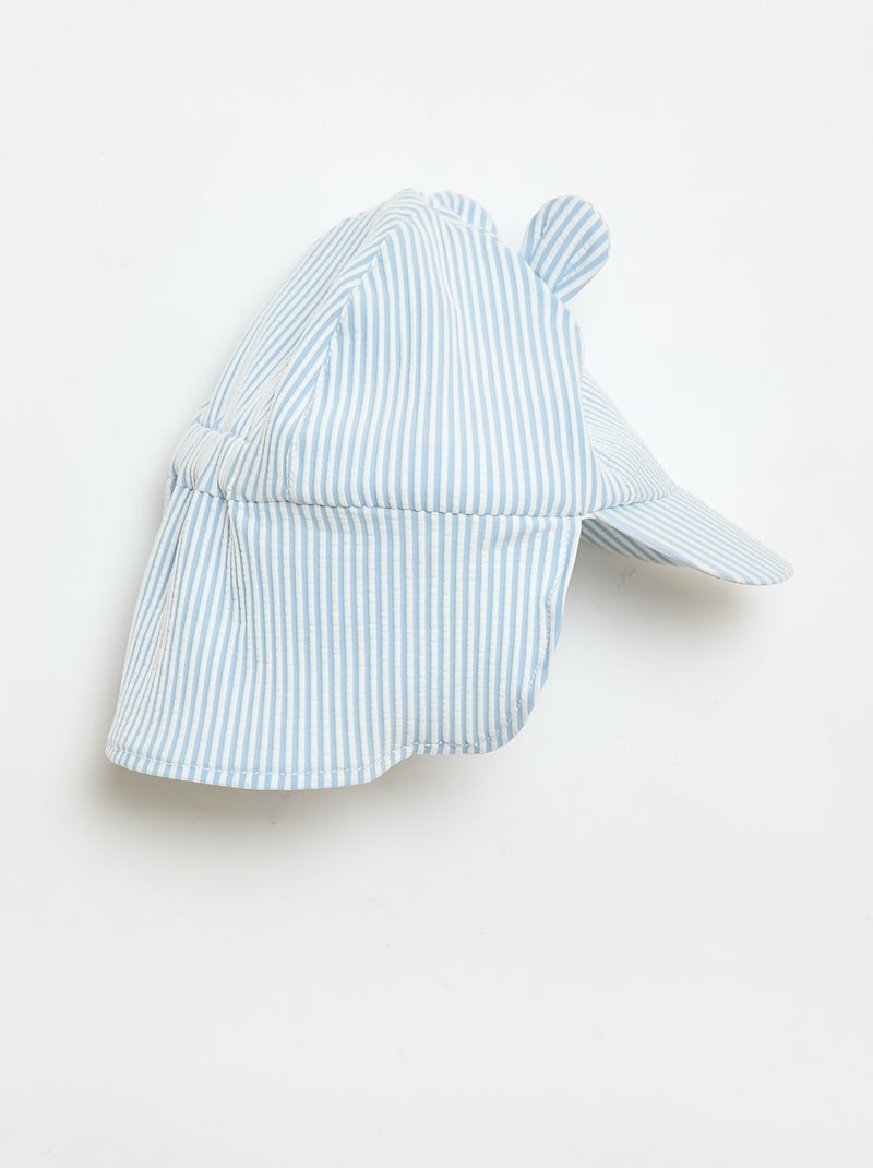 Cappellino a righe con coprinuca e orecchie Blu - Kiabi