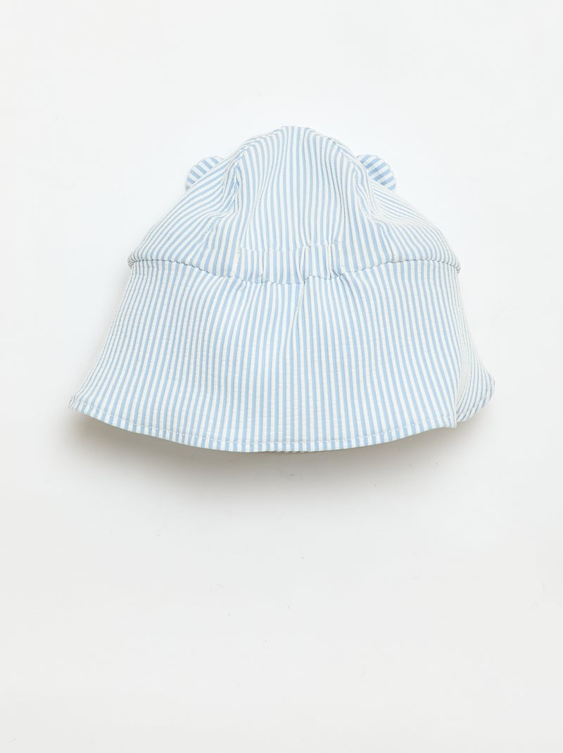Cappellino a righe con coprinuca e orecchie Blu - Kiabi