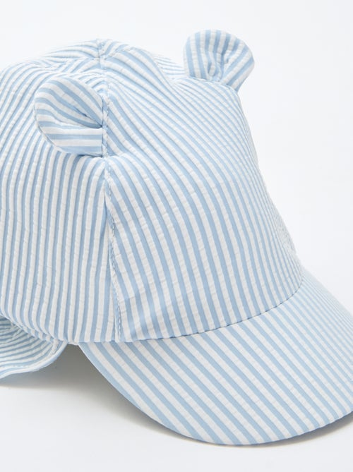 Cappellino a righe con coprinuca e orecchie - Kiabi